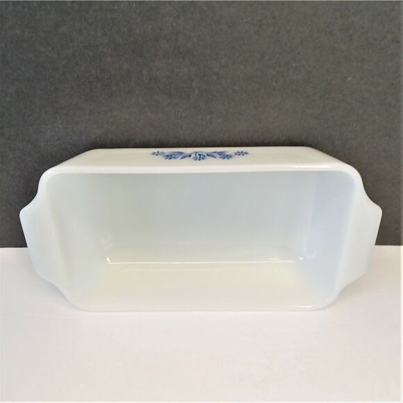Anchor Hocking Cornflower Milk Glass 1qt 5"x9" Rectangular Loaf Pan Baking Dish - Picture 4 of 6